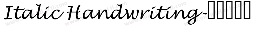 Italic Handwriting字体转换